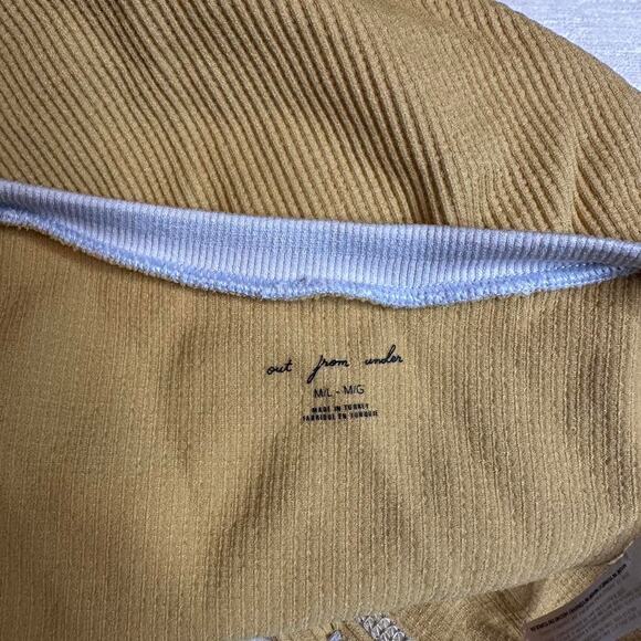 Urban Outfitters Go for Gold Yellow White Cropped Top - Picture 3 of 3